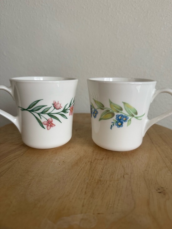 Corningware Other - Vintage Corelle My Garden Corningware Floral Coffee Mugs Set of 2